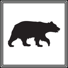 A walking bear vector illustration
