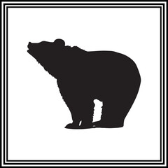 A black bear vector silhouette