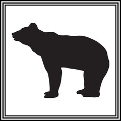 Bear abstract vector, wildlife illustration