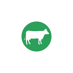 Cow circle icon isolated on transparent background