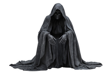 Grim Reaper isolate in white background, png cut out
