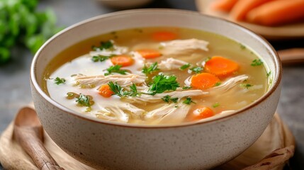 The national cuisine of Great Britain: Chicken soup with parsnips.