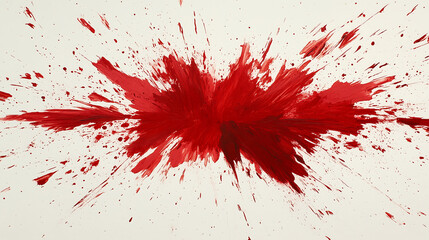 splashes of red paint on white background