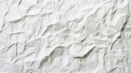 Close-up of a crumpled white piece of paper, creating an abstract and textured background.