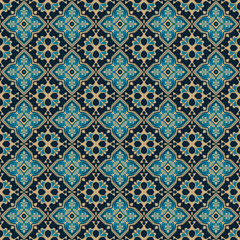 Ceramic Tile Pattern. Patchwork ornaments, Moroccan, Portuguese tiles, Azulejo Pattern Design
