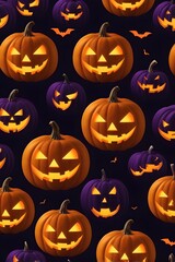 halloween background with pumpkins