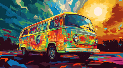 Obraz premium bus on the road