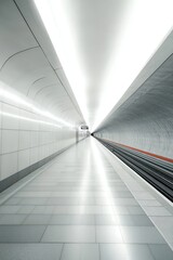 Obraz premium Minimalist Subway Station Interior with Clean Lines