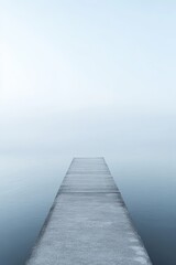 Minimalist Urban Waterfront Pier in Soft Light