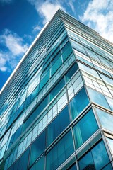 Obraz premium Modernist Office Building with Clean Lines and Glass Facade
