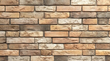 Obraz premium Rustic brown and tan brick wall texture background image rustic