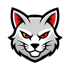 Cat head mascot vector illustration