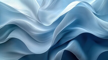 Obraz premium Abstract blue and white waves.