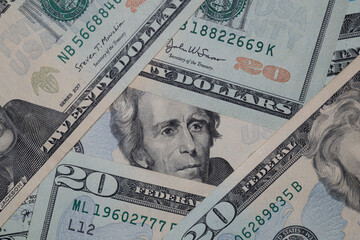 US 20 dollar banknotes