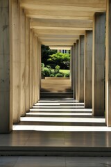 Modernist Public Library with Clean Lines and Natural Light