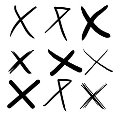 set of crosses icon