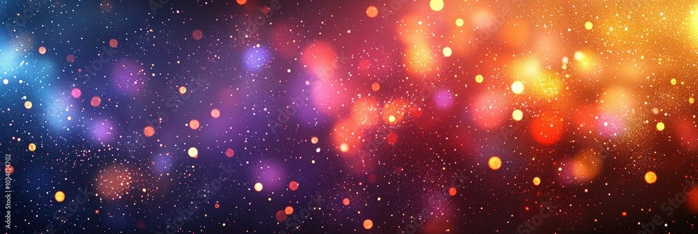 Poster A lively display of colorful bokeh lights creates an enchanting atmosphere against a dark backdrop, enhancing the festive mood during a nighttime celebration