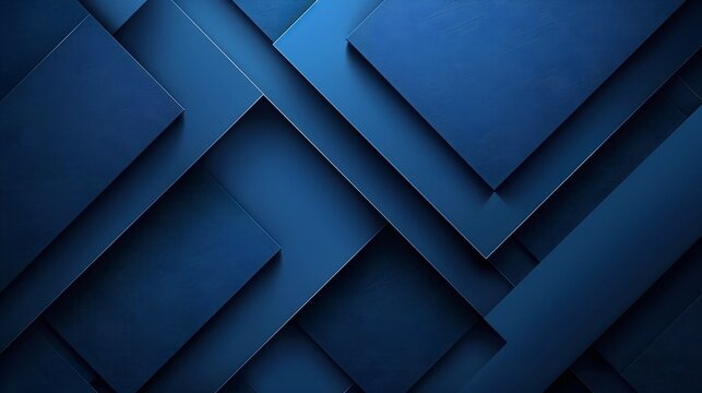 Abstract Geometric Blue Background With Overlapping Layers
