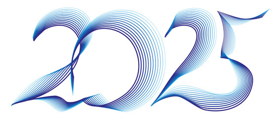  2025 grafisch  türkis blau