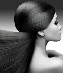 elaborate detailed  hairstyle  intricate elegant, black-and-white, embodying both elegance and coolness. 