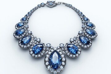 Obraz premium Blue and White Necklace