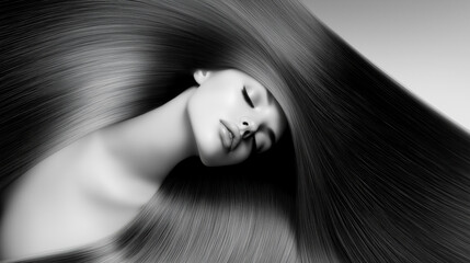 elaborate detailed  hairstyle  intricate elegant, black-and-white, embodying both elegance and coolness. 