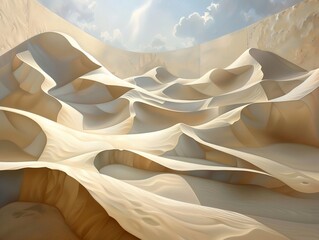 Golden Sand Dunes: A Desert Landscape Photography