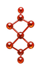 Carbohydrate molecule visualized as a monosaccharide structure, clean and scientific, [carbohydrate , molecule , monosaccharide], , transparent background