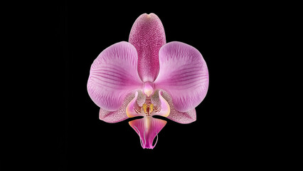 Exquisite Orchideenblüte in zartem Rosa. Samtweiche Blütenblätter mit feinen Adern. Elegante und...