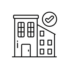 Property Management vector icon stock illustration