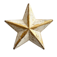 Artistic wooden star decoration with distressed finish