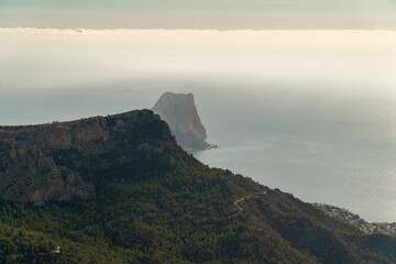 Beautiful panoramic view to the Pe&ntilde;&oacute;n de Ifach on background, in Calpe, Alicante (Spain)