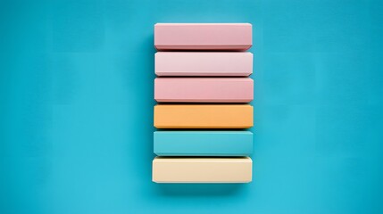 Pastel Prism Tree: Delicate pastel shades combine to form a minimalist paper tree. The soft colors evoke a sense of calm and holiday cheer. The image features generous negative space for text 