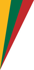 Obraz premium Lithuanian Flag Corner Design