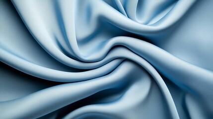 Obraz premium Blue fabric waves flowing like liquid silk, smooth curves, and soft folds, perfect for a minimalist luxury background design