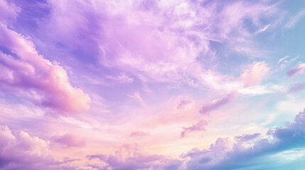 Soft Watercolor Sky in Purple and Cyan Hues