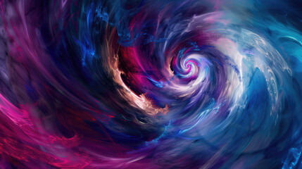 Abstract Swirling Vortex of Vibrant Colors in Motion - Dynamic and Energetic Digital Art Illustration