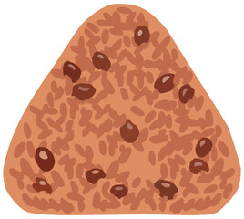 赤飯おにぎりのイラスト ベクター素材