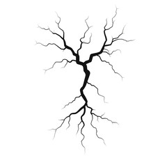 Obraz premium Stylized tree branches illustration on a white isolated background.