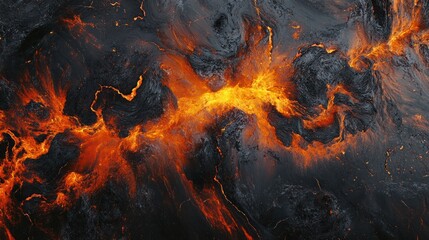 Fototapeta premium Vivid Abstract Lava Flow Creating an Intense Visual Display of Earth?s Fiery Power
