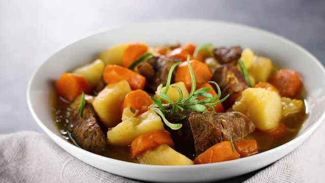 beef stew with carrot and potatoes