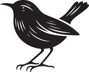 Creative wren vector illustration design