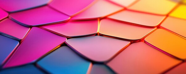 Fototapeta premium Colorful abstract scales in vibrant gradient hues, perfect for design backgrounds.