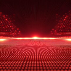 A vibrant abstract background featuring red lights and dots, ideal for digital designs and creative projects.