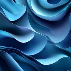 Fototapeta premium A flowing abstract design featuring shades of blue and smooth curves, creating a serene and calming visual effect.