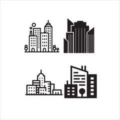 Naklejka premium Cities,City vector set 