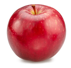 Ripe perfect red apple on white background. File contains clipping path.