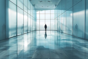 Fototapeta premium business businessman male modern concept building office men success interior corporate