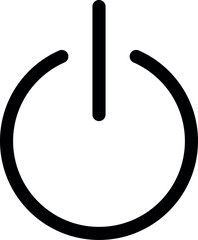 Turn off sign, icon. Editable Stroke. Vector illustration