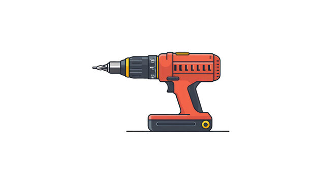 Minimalist illustration of a power drill's base, focusing on space-saving design.